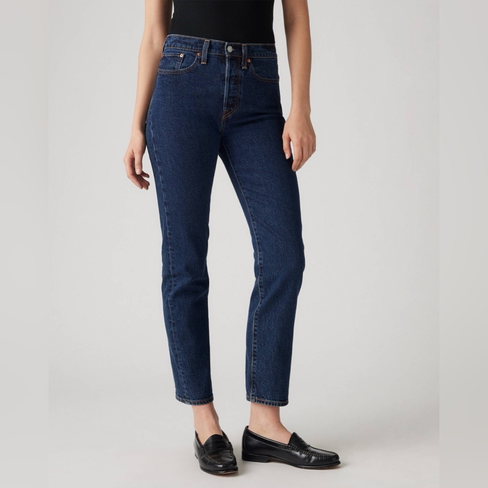 Levi’s Wedgie Straight Ankle Dark Wash Jeans
